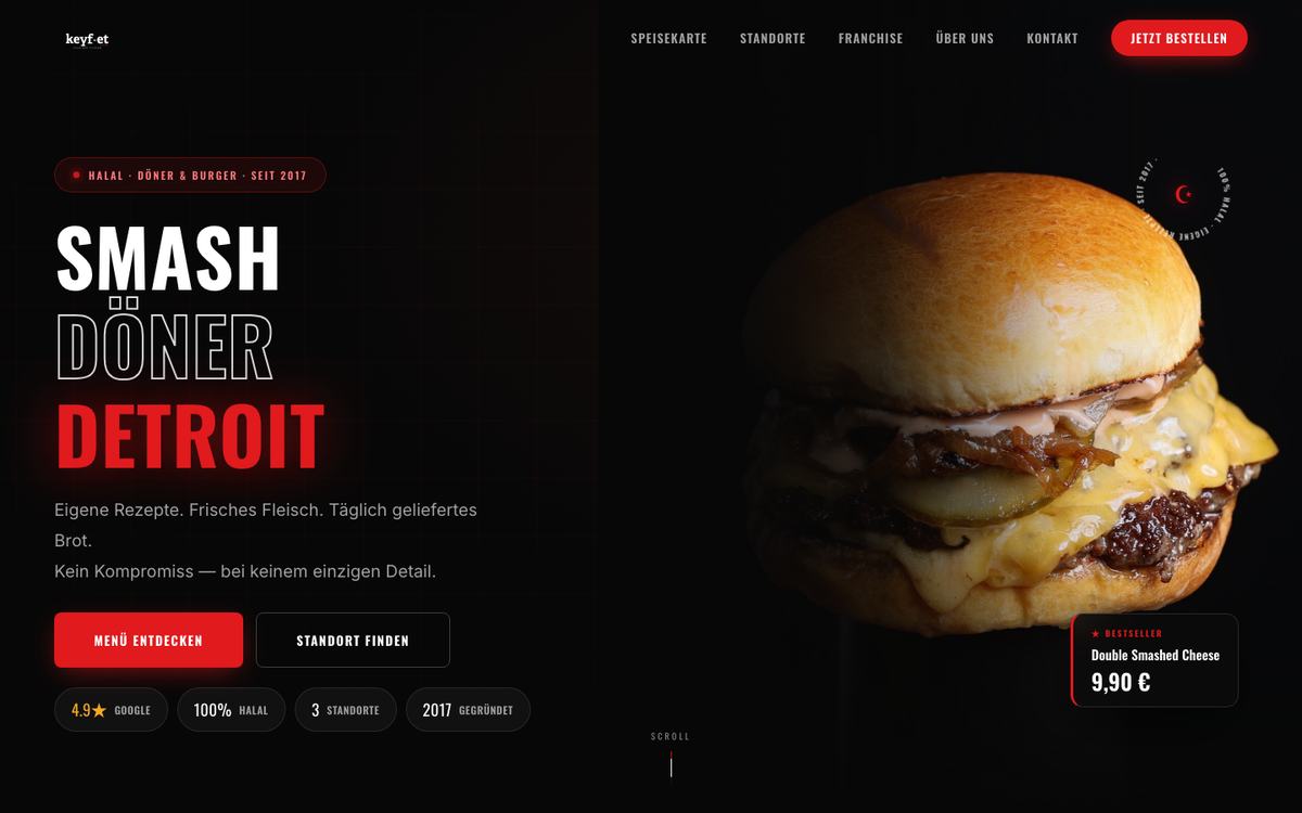 Website für Keyf-Et — Döner & Burger · Giengen · Heidenheim · Aalen